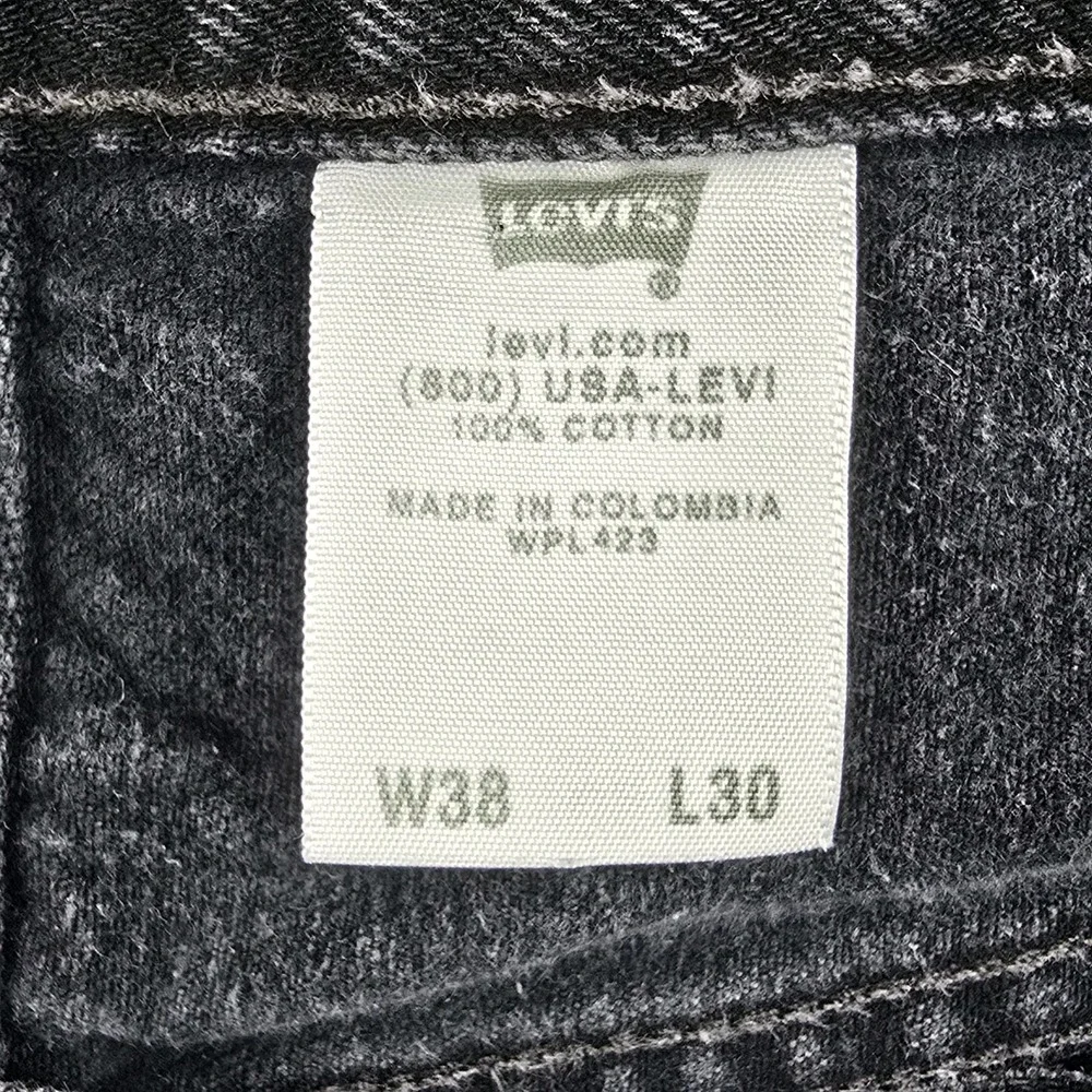 Vintage Levi's‎ 501 Button Fly Jeans Mens 38x30 Black Bat Wing Red Tab Y2K